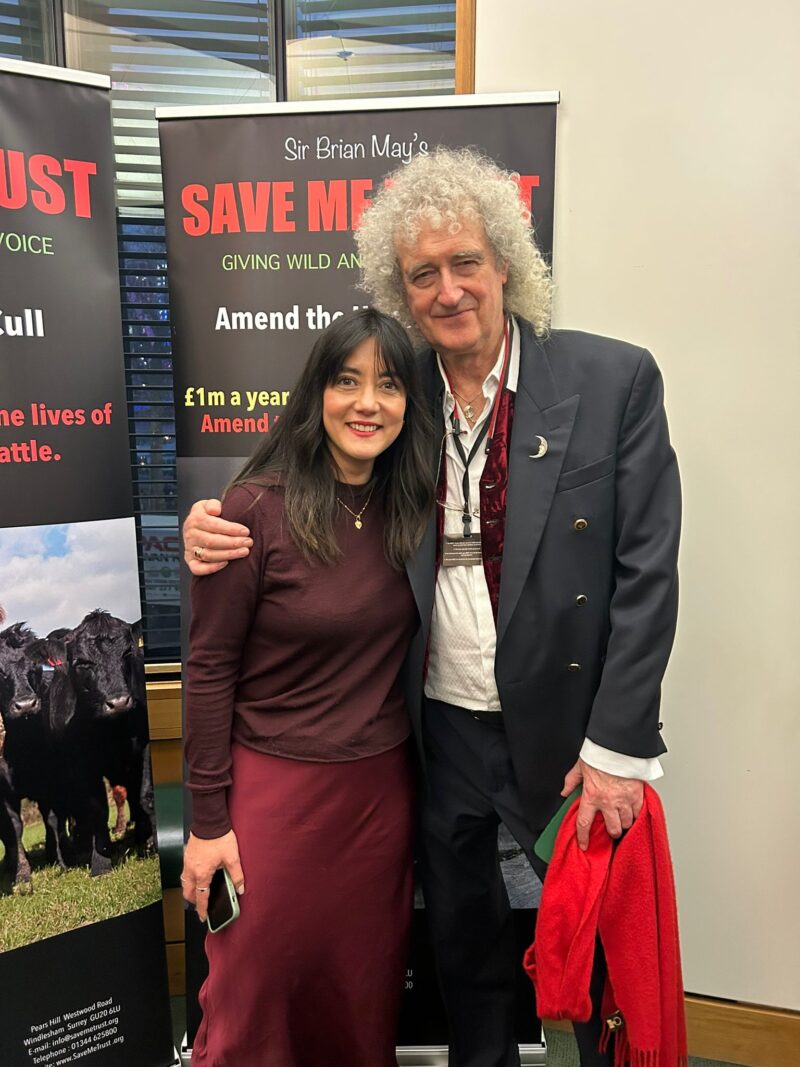 Sarah Owen MP with rock legend and animal lover Brian May